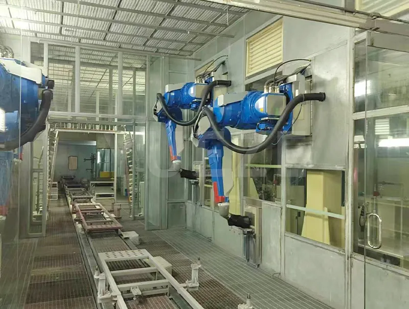 Precyzyjna kabina lakiernicza robota